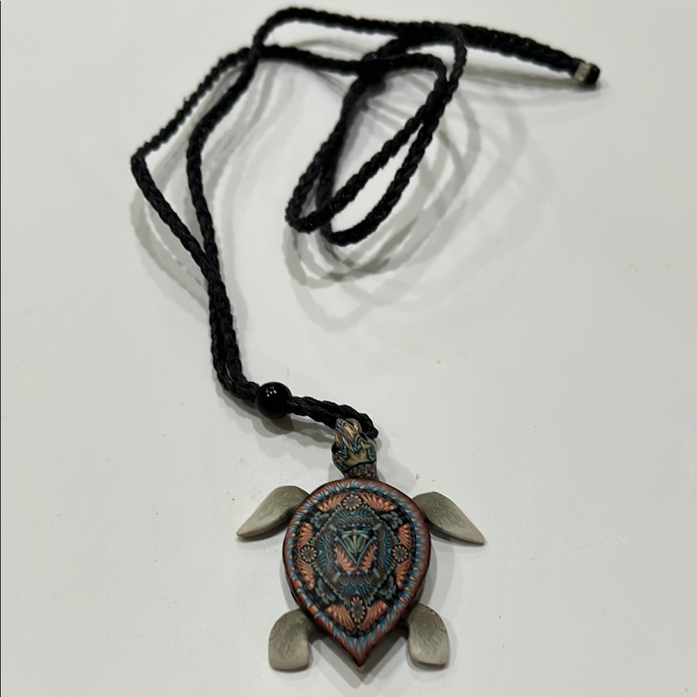 Spiritware Polymer Clay Turtle Necklace